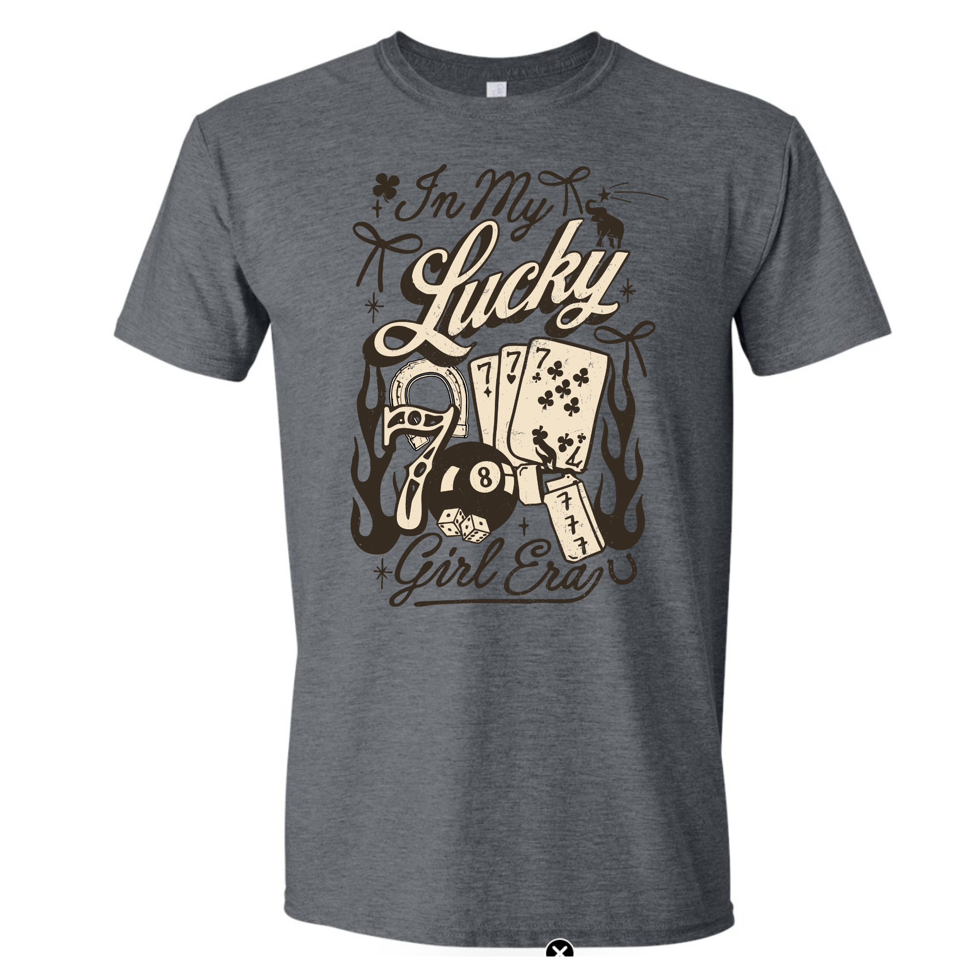 Grey Lucky Girl Era T-Shirt