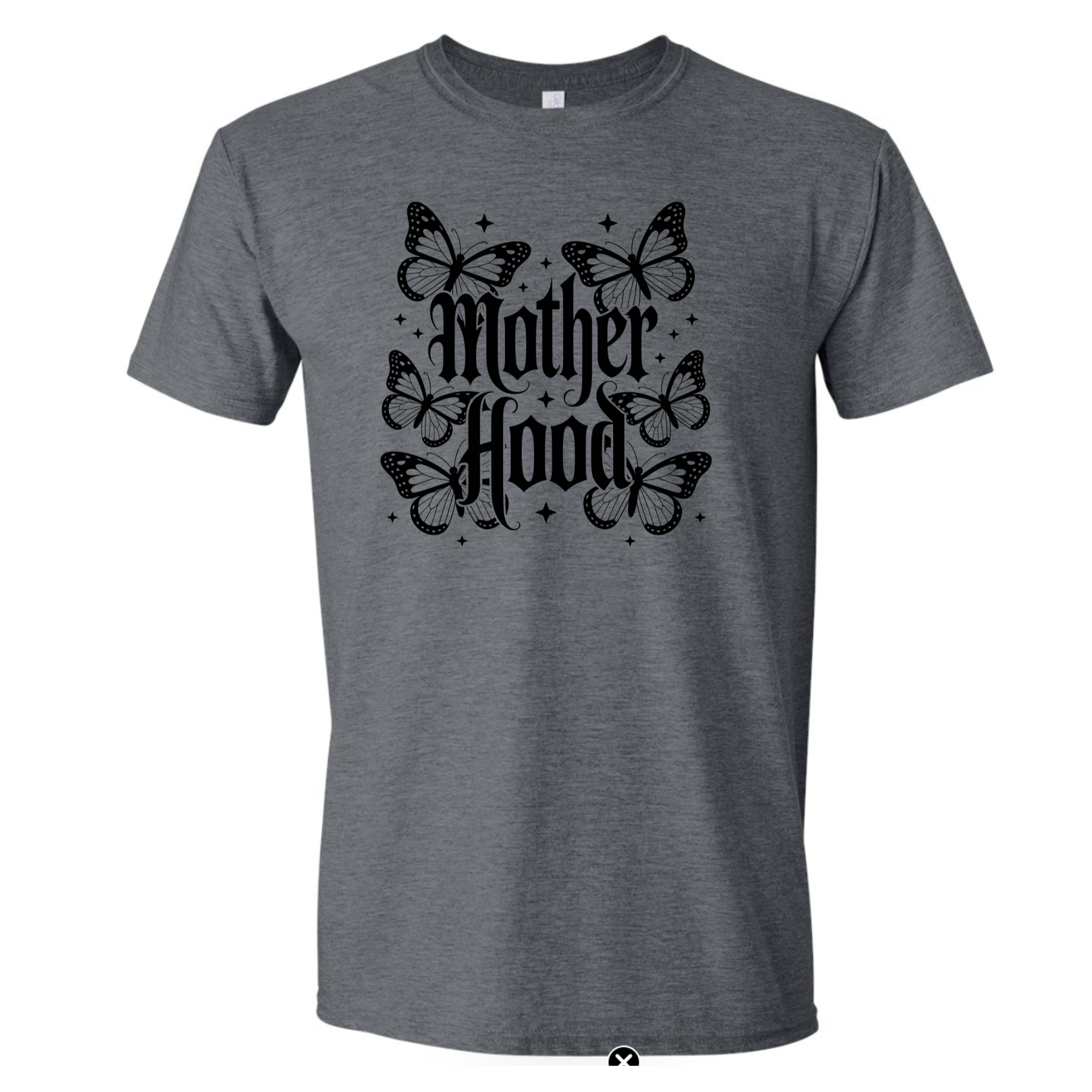 Grey & Black Motherhood Butterfly T-Shirt