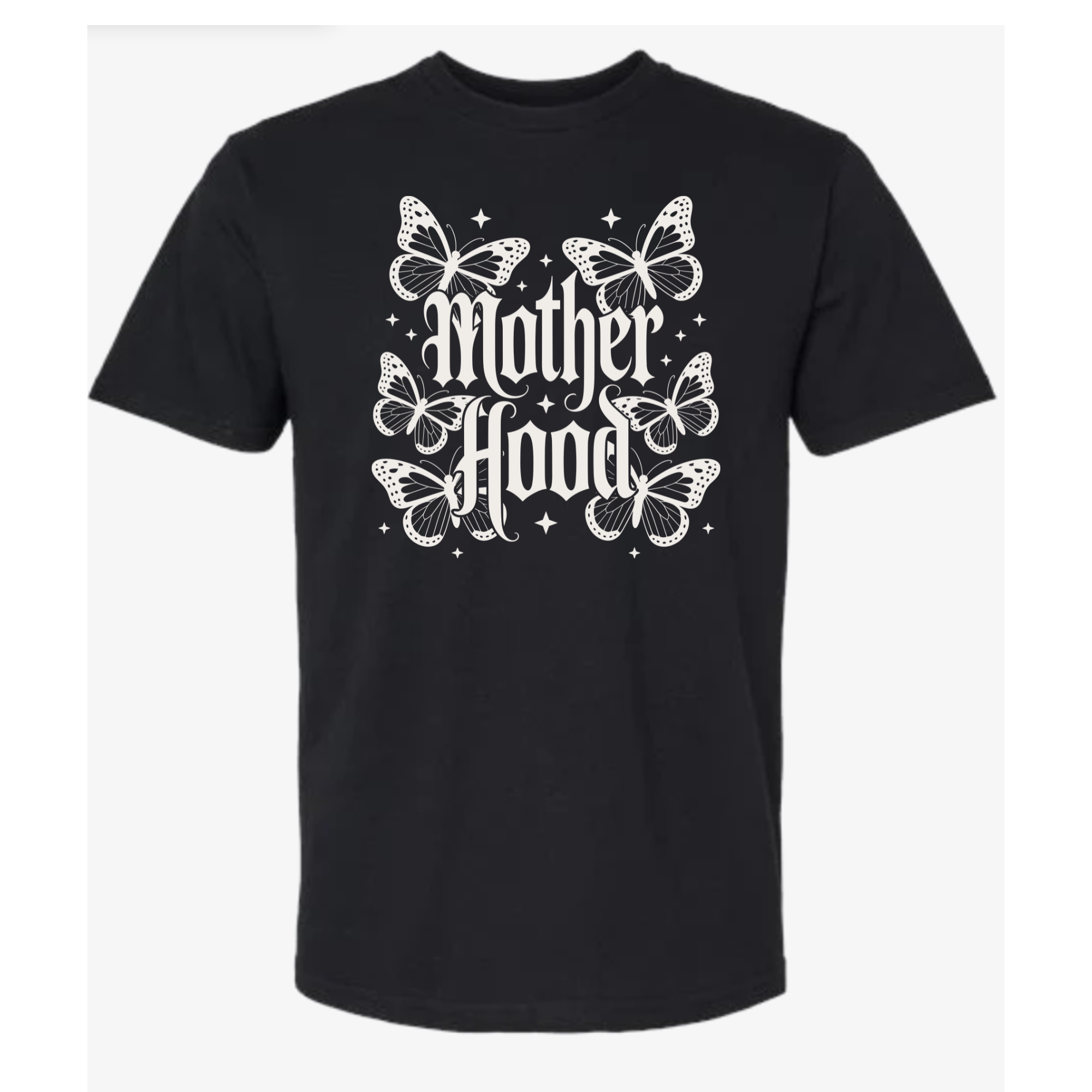 Black & White Motherhood Butterfly T-Shirt